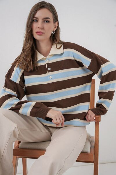 Hiccup سترة تريكو بولو مخططة من BDART