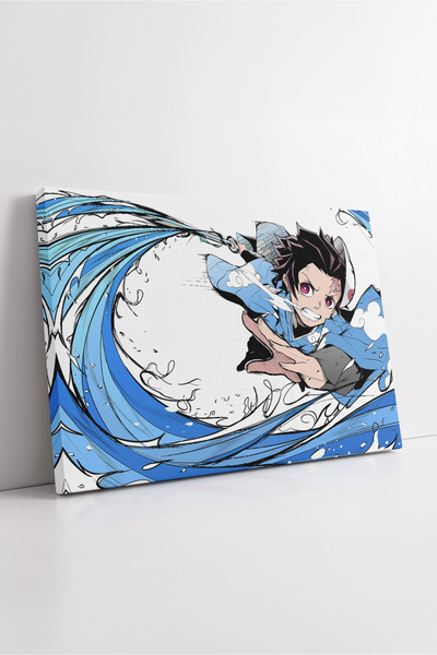 KOSS Dijital Demon Slayer Tanjiro Tehnica respirației de apă Albastru Alb Sti...