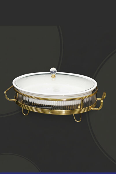 Generic Buffet warmer, oval serving dish, 16 cm, with a unique and elegant design.