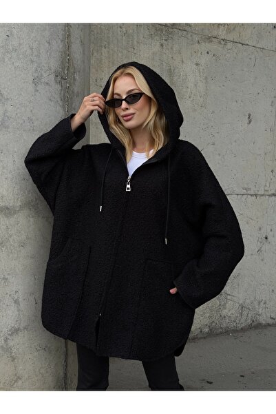 ZTO Women's Oversize K Hooded Booklet Coat