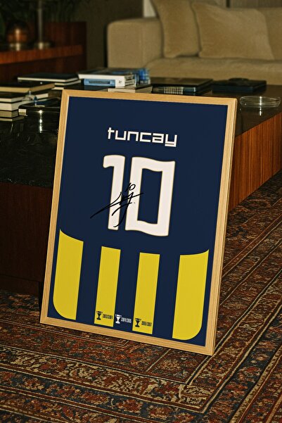 Base Concept Tuncay Şanlı 10 Numara İmzalı Forma Baskı Poster (Çerçeveli)