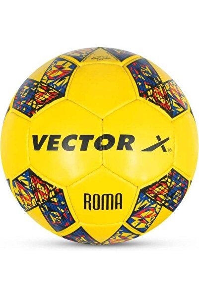 Vector X Roma Hand Stitched Rubberised Football – Durable Training & Match Soccer Ball, Size 5, Ye