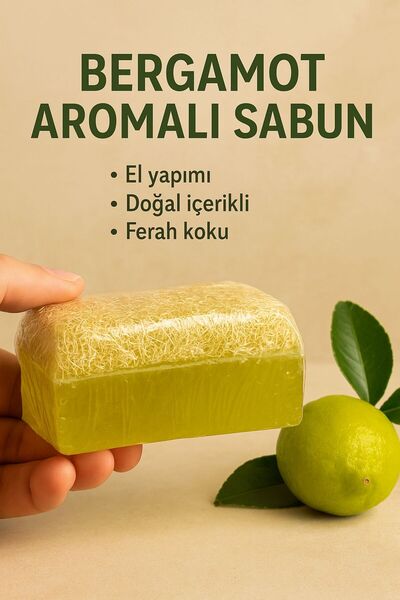 meliha hanım Doğal El Yapımı Kabak Lifli Bergamot Sabunu