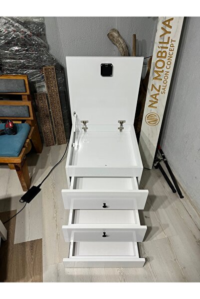 Nazmobilya Kilitli gizli bölmeli Komodin