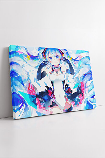 KOSS Dijital Hatsune Miku, culoare strălucitoare, anime, explozie de energie, pictură decorativă modernă pe pânză pentru camera adolescentului