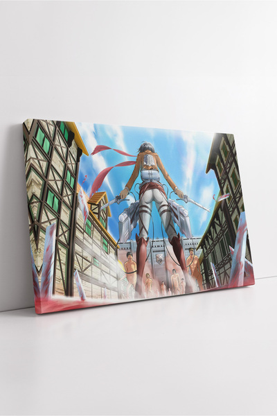 KOSS Dijital Atacul pe Titan Mikasa Titan Scene de întâlnire Pictură pe pânză...