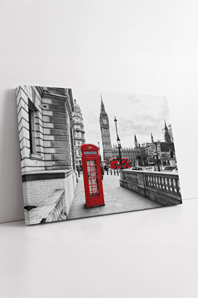 KOSS Dijital Cabina telefonică roșie Big Ben Londra, negru, alb, peisaj urban...