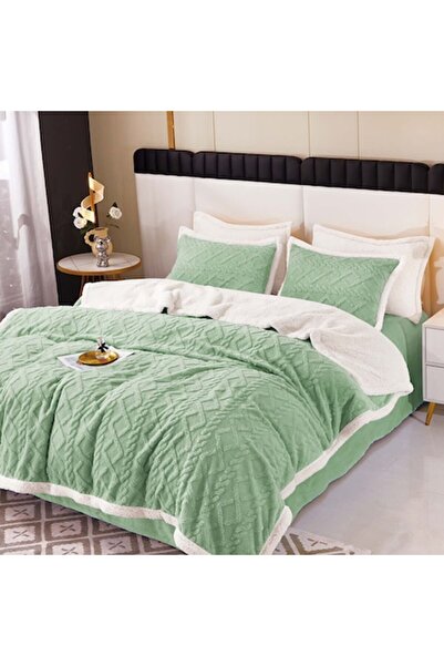Pucioasa Bedding set for 2 persons, Comfy V2, Green, Cocolino, 4 pieces