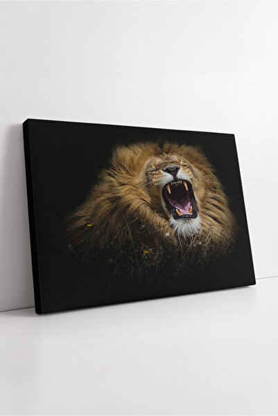 KOSS Dijital Πορτρέτο του Λιονταριού που θρυνόταν σε μαύρο φόντο Ισχυρό αποτε...