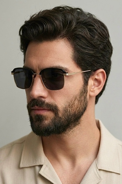 Roger Bacon Black Men's Sunglasses Uv400 Ultra Protection Titanium Frame