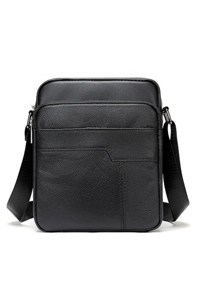 PFY Geantă bărbătească Luis GT1320, piele naturală, neagră