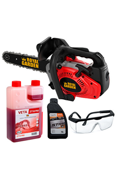 ROYAL GARDEN BENZİNLİ TESTERE DAL BUDAMA benzin yağı zincir yağı çapak gözlük...