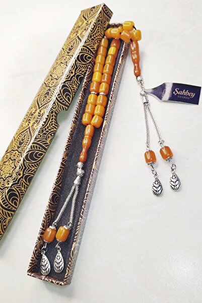 ŞAHBEY TESBİH سبحة زازة من العنبر المضغوط / تصميم خاص بفتحات مزدوجة للإمامين