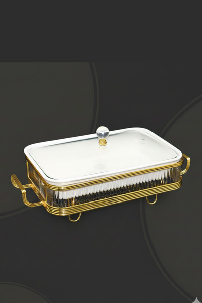 Generic Buffet warmer, rectangular serving dish, 13.5 cm, with a unique and elegant design.