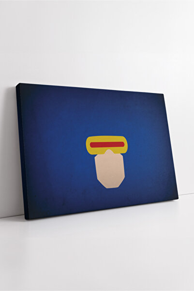 KOSS Dijital Cyclops X-Men Minimal Mask Marvel Children Teen Room Blue Background Modern Decorative Canvas Painting