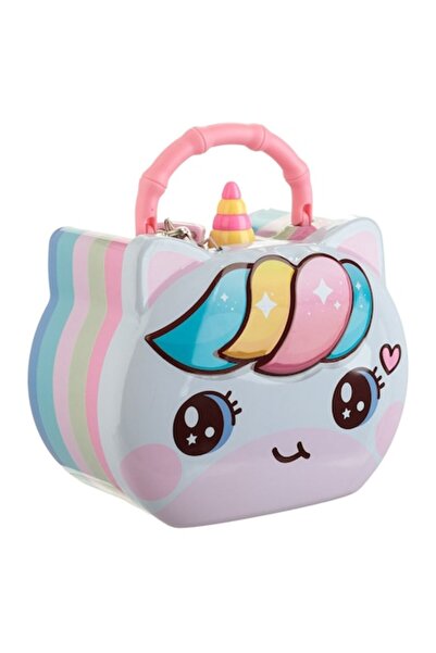 OEM Pușculiță metalică cu unicorn și lacăt 14x8x13cm