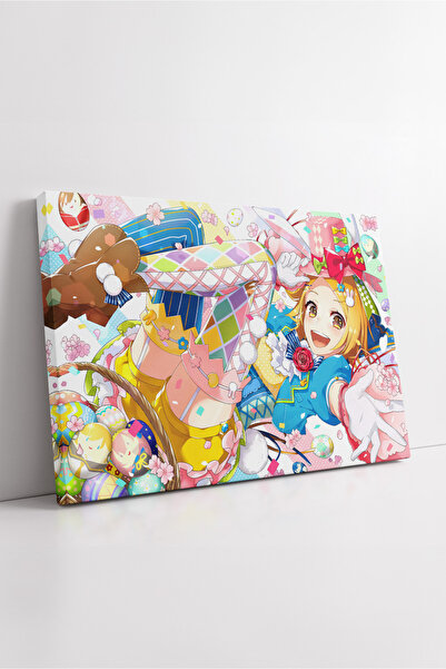 KOSS Dijital Rin Kagamine, anime colorat, tema de primăvară, vesel, personaj pictură decorativă pe pânză pentru cameră pentru adolescenți