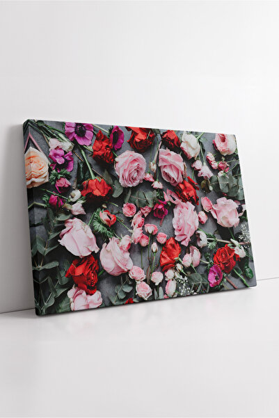 KOSS Dijital Μικτό χρωματικό σχέδιο λουλουδιών Σύνθεση ζωγραφικής σε καμβά Αι...