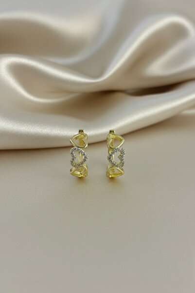 Lorivelle Sevgililer Günü Hediyesi "Dün, Bugün, Yarın" 3'lü Kalp Küpe - Sonsu...