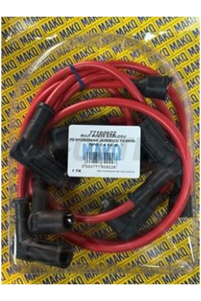 Fortera Ateşleme Buji Bobin Kablosu Takımı Kırmızı Tempra Tipo 1.4 8V 1.6 Ie