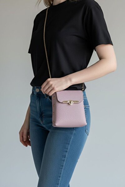 MAY BAGS Mini Cüzdan Hediyeli Simli Crossbody Çanta