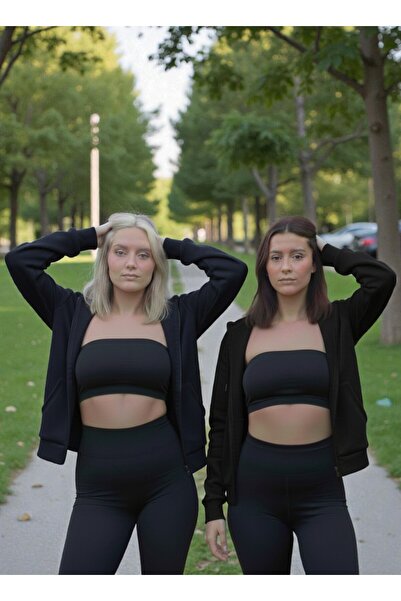 Karatopak سترة رياضية بقلنسوة للجنسين بسحاب / كارديجان (عبوة من قطعتين)