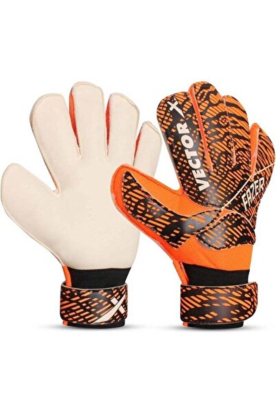 Vector X FAZER Finger-Save Goalkeeper Gloves, Youth & Adult, Size 8, White-Orange