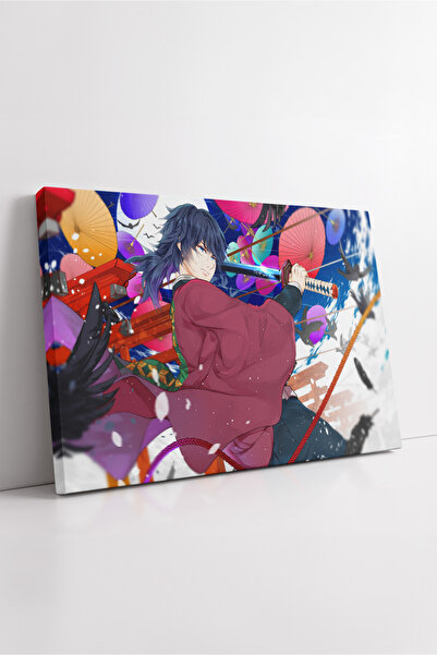 KOSS Dijital Demon Slayer Giyu Tomioka, umbrelă japoneză colorată, tematică a...