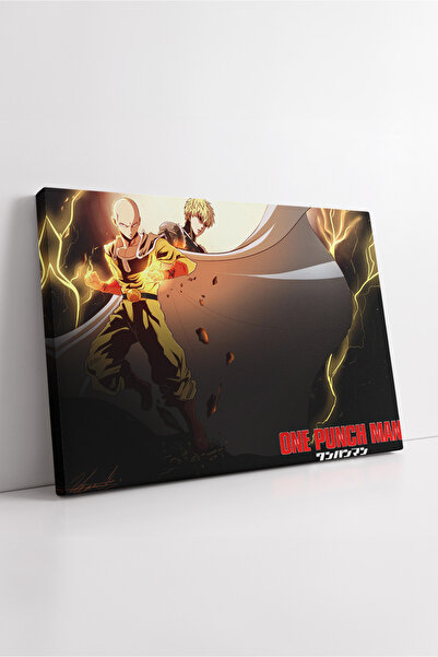 KOSS Dijital One Punch Man Saitama Genos Scenă de anime Acțiune dinamică Pictură modernă colorată pe pânză cu efecte energetice