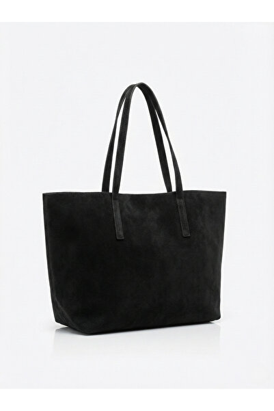 ÜçKol Ticaret Geniş İç Hacimli Nubuk Görünümlü Shopper Çanta