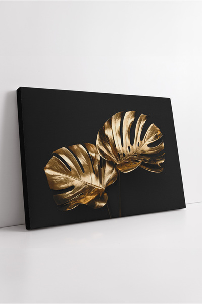 KOSS Dijital Design cu frunze de monstera aurie, lux, modern, tematică natura...