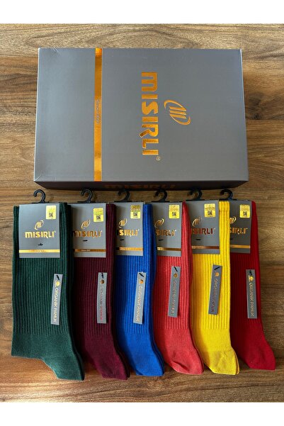 Mısırlı Men's Organic Cotton Stitch-Free Colorful Socks Pack of 6