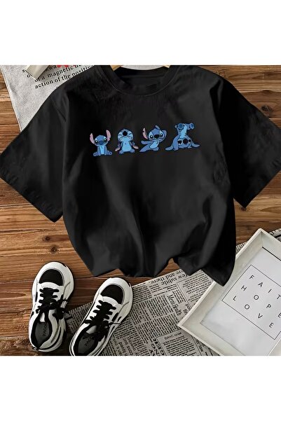 oneagılyazı Stitch Baskılı Tişört