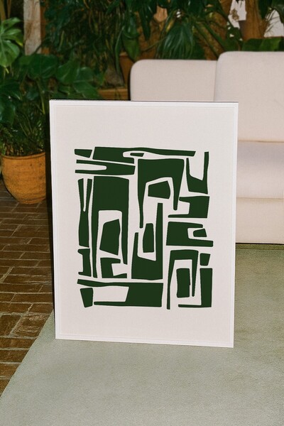 Base Concept Αφίσα με έθνικ σχέδια και μίνιμαλ διακοσμητικό σχέδιο (με κορνίζα)