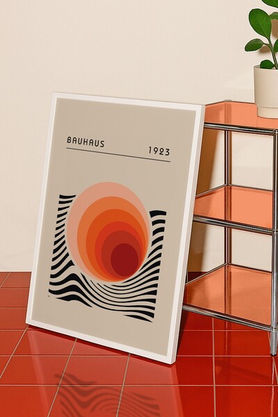 Base Concept Tablou decorativ modern Bauhaus cu design decorativ (încadrat)