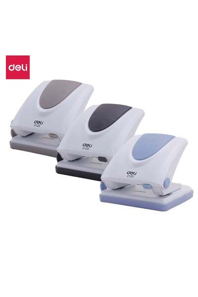 Deli two-hole paper punch (20 sheets), opening width 80 mm, hole diameter 6 m...