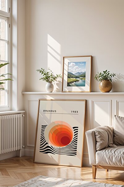 Base Concept Tablou decorativ modern Bauhaus cu design decorativ (încadrat)