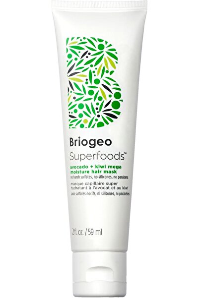 briogeo قناع الترطيب الفائق بالأفوكادو والكيوي، خالٍ من البروتين، 2 أونصة سائلة