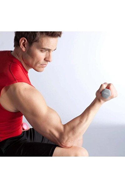 SPRI Vinyl-Coated Dumbbell Pair – 1.8 kg (4 lb), Hex Ends, Color-Coded Design