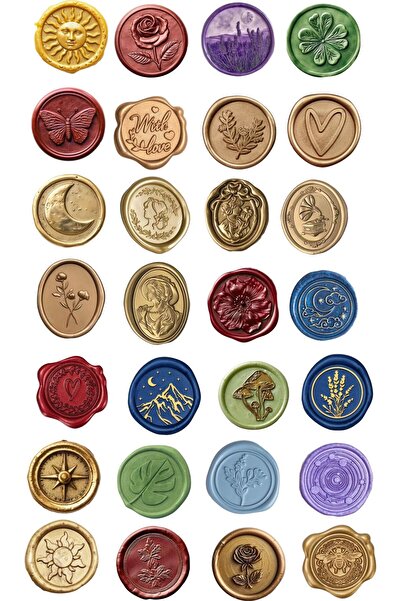 Sinek Kupası Tasarım Mühür Damga Temalı Sticker Seti/bullet Journal, Seyahat ...