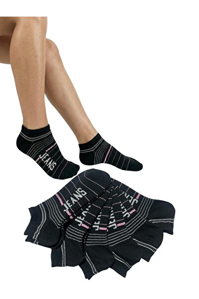 BYNDRSOCKS 6 чифта дамски памучни чорапи, черни