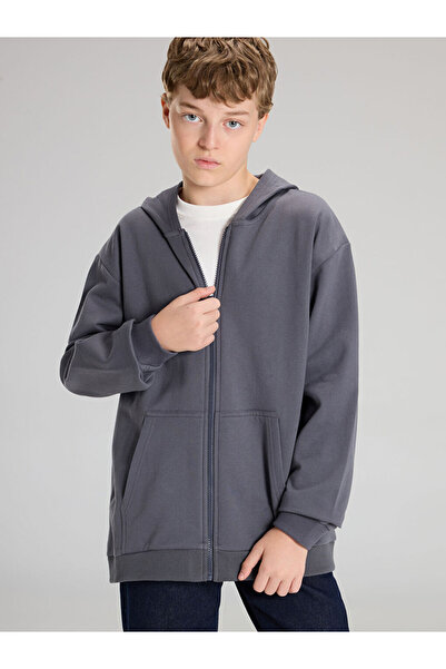 LC Waikiki Lcw kids hooded boys' thick zip-up sweatshirt