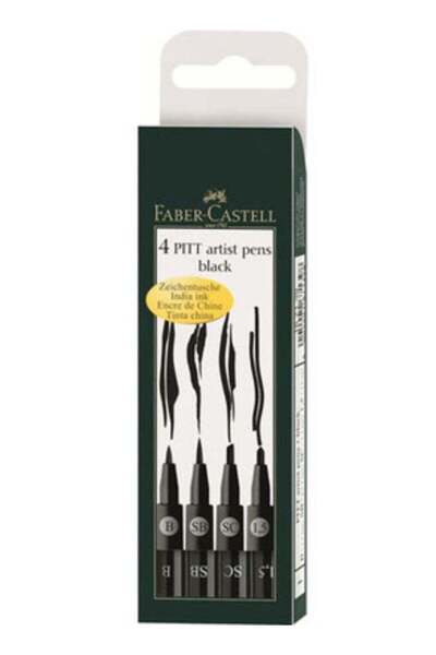 Generic قلم فابر-كاستل إف سي إنديا إنك بيت للفنانين - أسود، عريض، مقاس 4