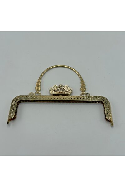 Aynalı Taç Model Cüzdan Klipsi Gold