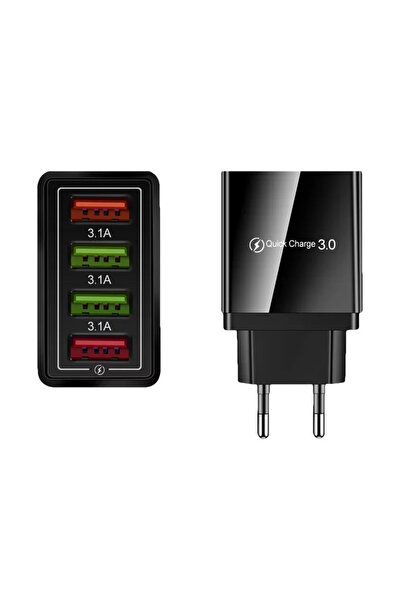 ABYZ Φορτιστής τηλεφώνου με 4 θύρες USB 20W, QC 3.0+PD, γρήγορη φόρτιση για t...