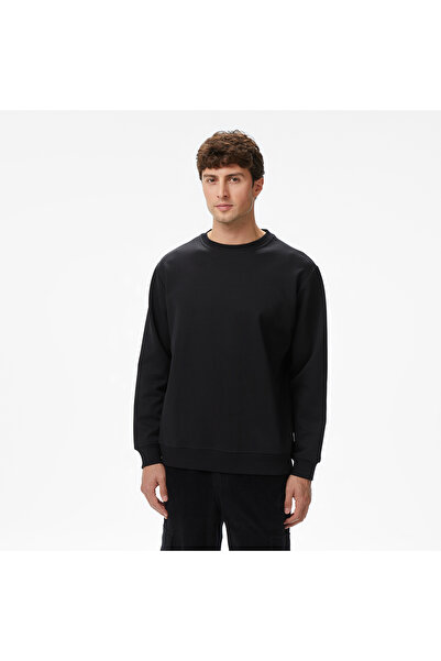 United 4 UNITED4 Erkek Siyah Sweatshirt