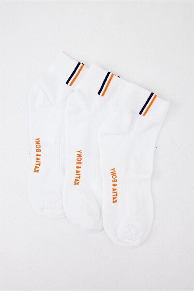 Katia&Bony مجموعة من 3 جوارب جولف للجنسين باللون الأبيض/الأبيض/الأبيض