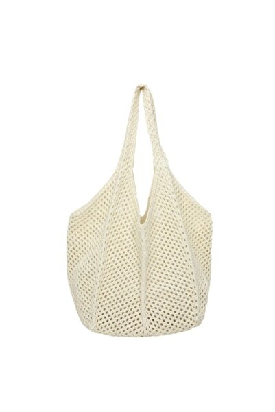 OEM White Knitted Shopper Bag