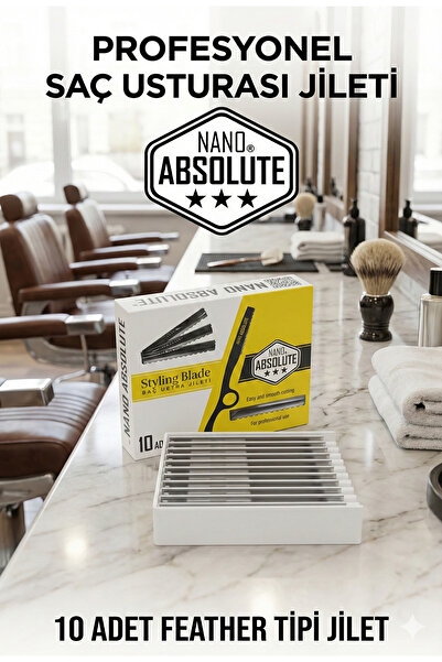 mirenza cosmetic Lame de ras Nano Profesional Feather Tip, 10 bucăți