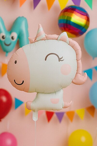 Sevimli Unicorn Balon - Helyumla Uçan Unicorn Balon - 51x54